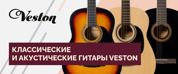 Поступление классических и акустических гитар VESTON