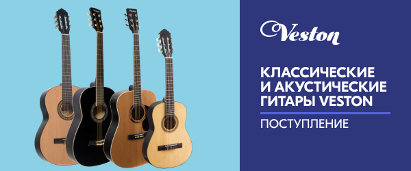 Поступление классических и акустических гитар VESTON