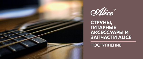 Поступление струн, гитарных аксессуаров и запчастей ALICE