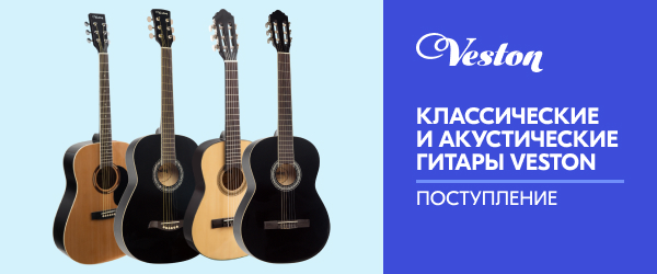 Поступление классических и акустических гитар VESTON