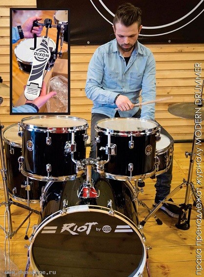 Обзор барабанной установки DIXON RIOT в новом номере журнала Modern Drummer!