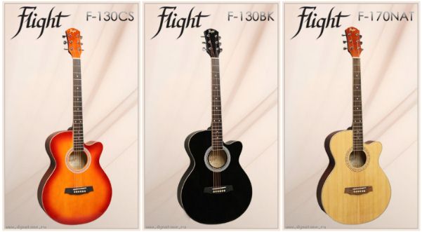 Хит сезона 2015! Фолк гитара FLIGHT F-230C!