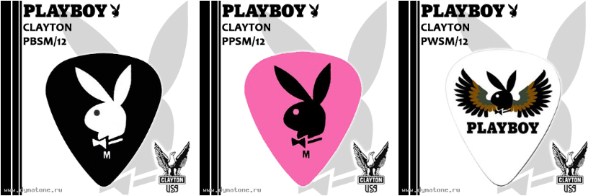 Гитарные ремни и медиаторы CLAYTON серии Playboy!