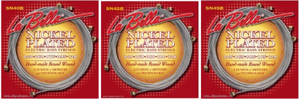 Струны для бас-гитары La Bella серии NICKEL-PLATED